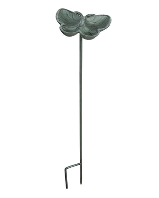 Iron Butterfly Birdfeeder Outdoor Garden Stake Decor 28 Inch