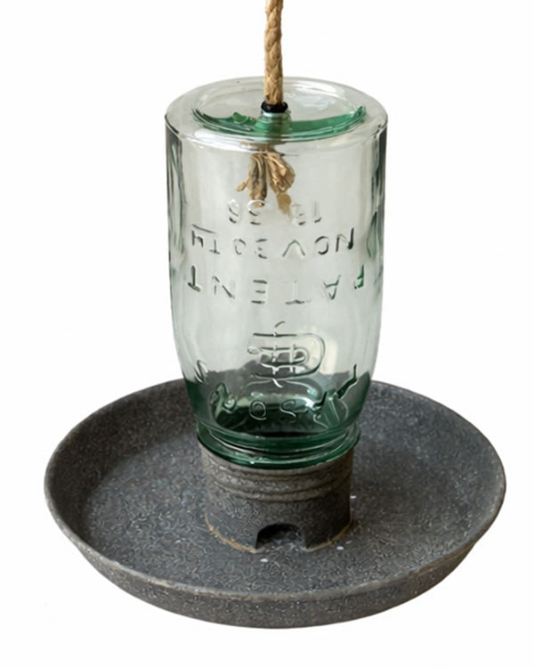 Mason Jar Bird Feeder Rustic Vintage Outdoor Garden Decor