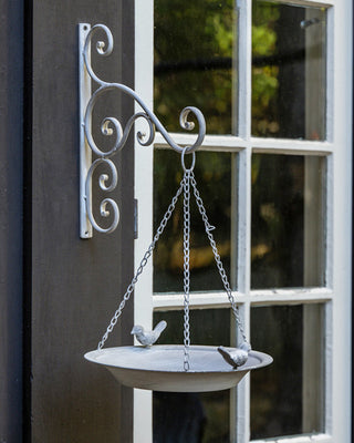 Pair of Birds Hanging Bird Feeder with Wall Bracket