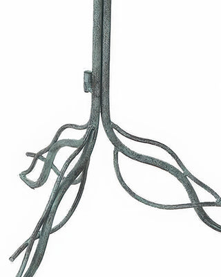 Iron Garden Birdbath and Feeder with Sculptural Branch Stand
