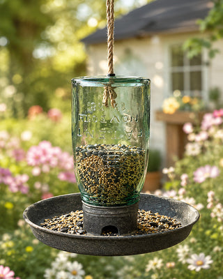 Mason Jar Bird Feeder Rustic Vintage Outdoor Garden Decor