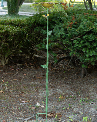 Sunflower Bowl Bird Feeder Garden Stake Metal Outdoor/Indoor Yard Decor