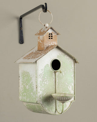 Green Vintage Outdoor Functioning Metal Birdhouse