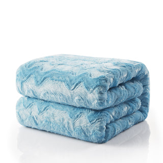 Faux Fur Blue Sky Soft Throw Blanket