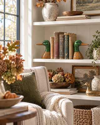Heirloom-Inspired Duck Bookends, Set of 2