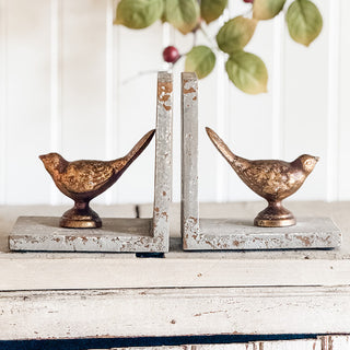Vintage bird bookends
