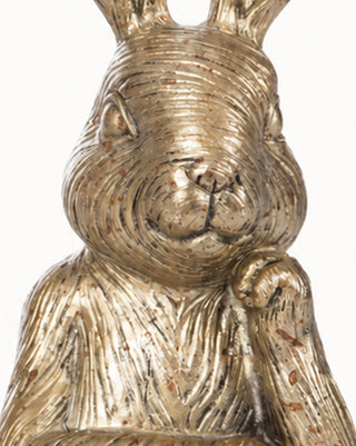 Antique Brass Finish Bunny Bookends, Set of 2