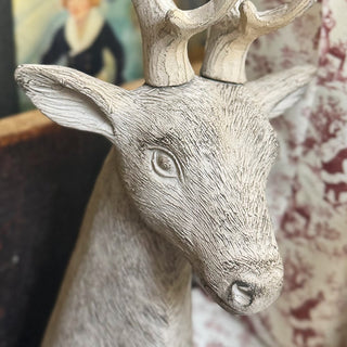 Vintage Inspired Cast Iron Reindeer Head Bookends, Set of Two