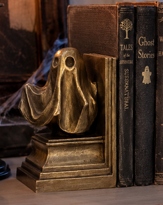 Ghost Bookends Halloween Shelf Decor, Set of 2