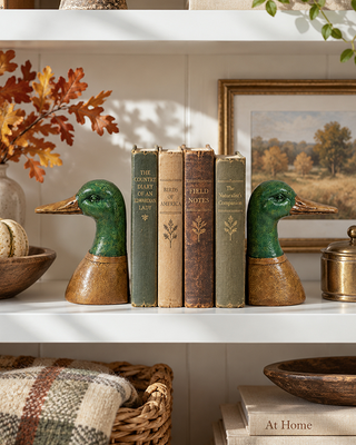 Heirloom-Inspired Duck Bookends, Set of 2