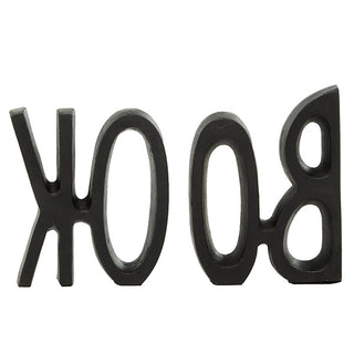 Black decorative bookends spelling book set

