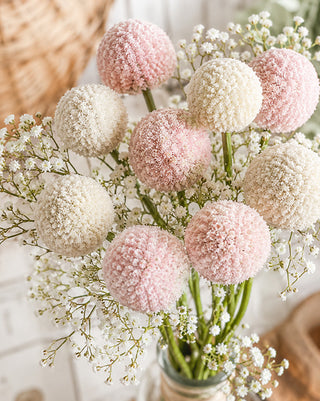 Billy Ball Bouquet - Pink or White Craspedia Stems
