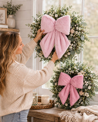 Faux Fur Bow with Clip, Choose Your Style