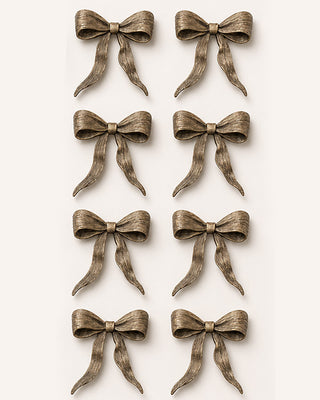 Christmas Tree Bows, Choose Your Style Resin Metal Clip On Topper or Set of 8