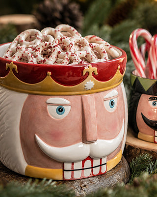 Nutcracker Snack Bowls, Set of 2 Multicolor Christmas Serveware