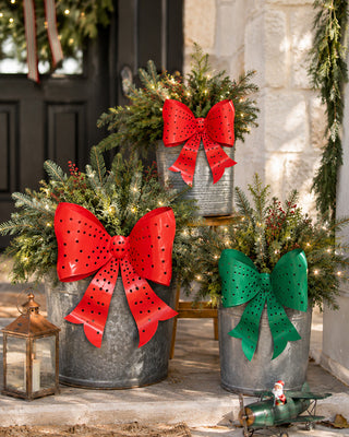 Festive Iron 3D Holiday Bows, Set of 3 | Clip & Switch Series