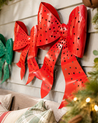 Festive Iron 3D Holiday Bows, Set of 3 | Clip & Switch Series
