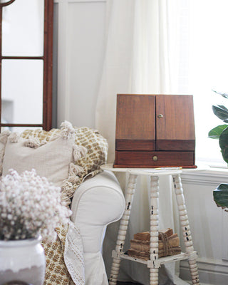 Mercantile Wood Locking Stationery Box