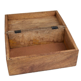 Hand Carved Mango Wood Storage Boxes, Set of 3