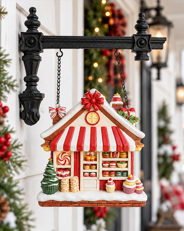 Light Up Sweet Shoppe Christmas Hanging Decoration | Our "Christmas" Signs Of The Seasons Edition