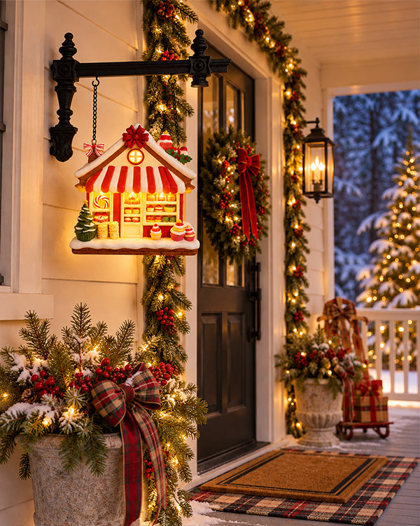Light Up Sweet Shoppe Christmas Hanging Decoration | Our "Christmas" Signs Of The Seasons Edition