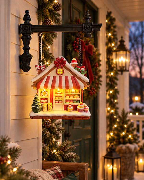 Light Up Sweet Shoppe Christmas Hanging Decoration | Our "Christmas" Signs Of The Seasons Edition