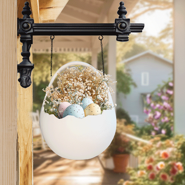easter egg plant pots Easter Egg Planter With Bracket Option | Our "Easter" Signs Of The Sea