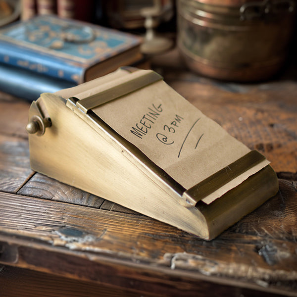 Desktop Note Roll In Antique Brass Dispenser - Decor Steals