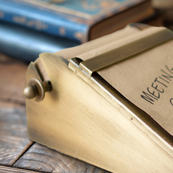 Desktop Note Roll In Antique Brass Dispenser - Decor Steals