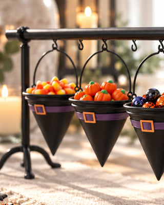 Timeworn Wood & Metal Broomstick Snack Stand Sign