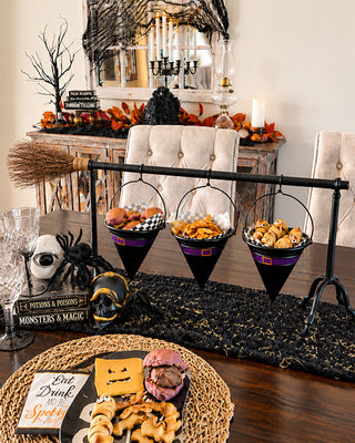 Timeworn Wood & Metal Broomstick Snack Stand Sign