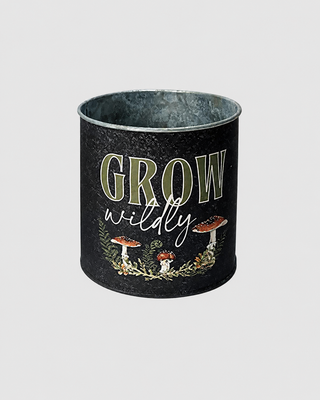 Mushroom Garden Metal Buckets, Set of 2 | Grow Wildly Planters