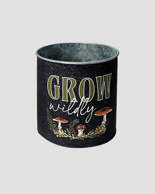Mushroom Garden Metal Buckets, Set of 2 | Grow Wildly Planters