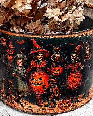 Halloween Metal Buckets, Set of 3