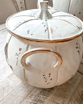 Distressed Jack-o-Lantern Candy Bucket with Lid, Set of Two