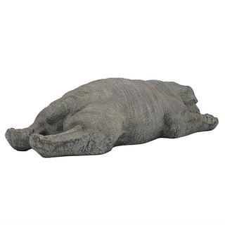 Bulldog garden sculpture rear view outdoor decor