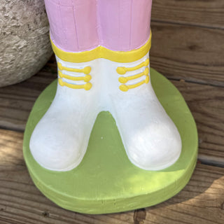 Easter bunny statue base and boots detail