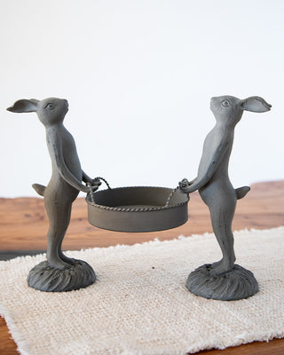 Standing Bunny Duo with Removable Tray | Indoor/Outdoor