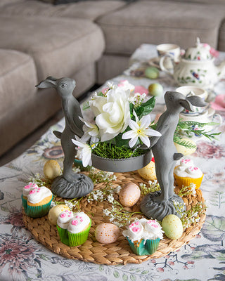 Standing Bunny Duo with Removable Tray | Indoor/Outdoor