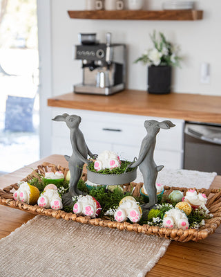 Standing Bunny Duo with Removable Tray | Indoor/Outdoor