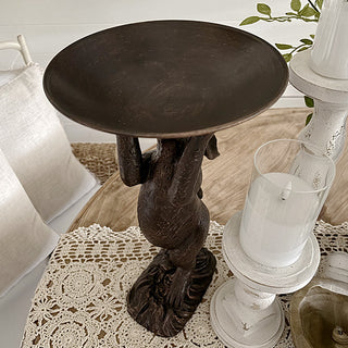 Bronze Standing Bunny Bowl | Brilliant Centerpiece Collection