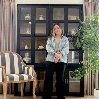 Midcentury Modern Glass Door Display Cabinet