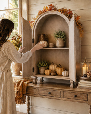 Grand Victorian Wood Storage Cabinet