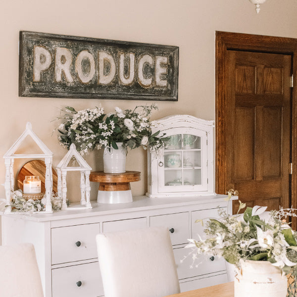 country tuscan hardwood wall curio cabinet lily white finish Antique Inspired Country Curio Cabinet