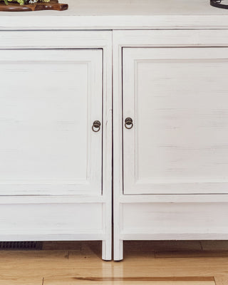 Gustavian White Wooden Storage Cabinet