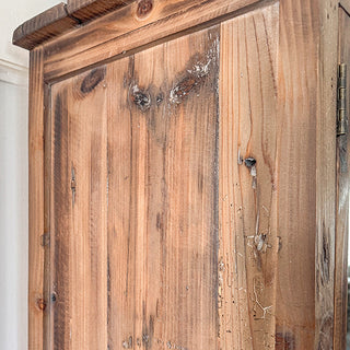 Reclaimed Wood Display Heirloom Cabinet with Glass Doors