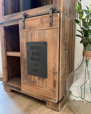 67 Inch Tall Wood Cabinet with Sliding Door