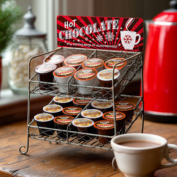 Vintage Hot Chocolate Single Serve Station Organizer - Decor Steals