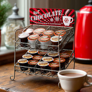 Vintage Hot Chocolate Single Serve Station Organizer