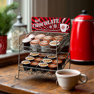 Vintage Hot Chocolate Single Serve Station Organizer